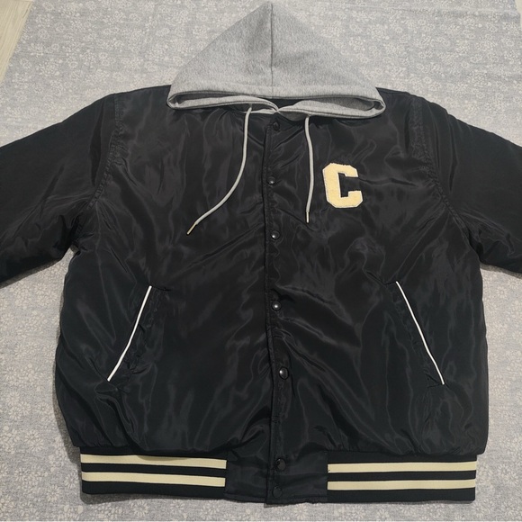 Celine Other - CELINE Paris Black Hooded Varsity Jacket